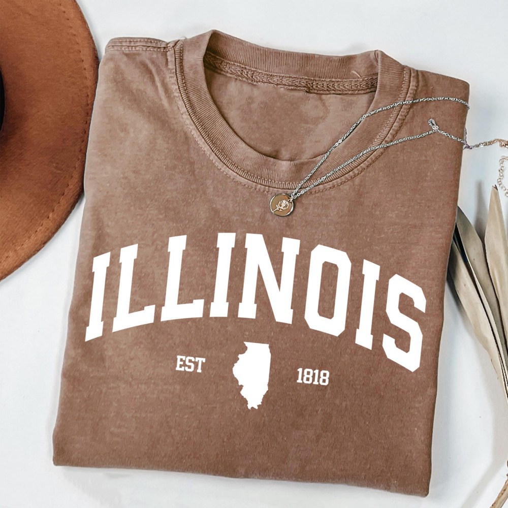 Illinois Fighting Illini Est 1819 T-Shirt 2026 March Madness Merch Gift For Basketball Lovers