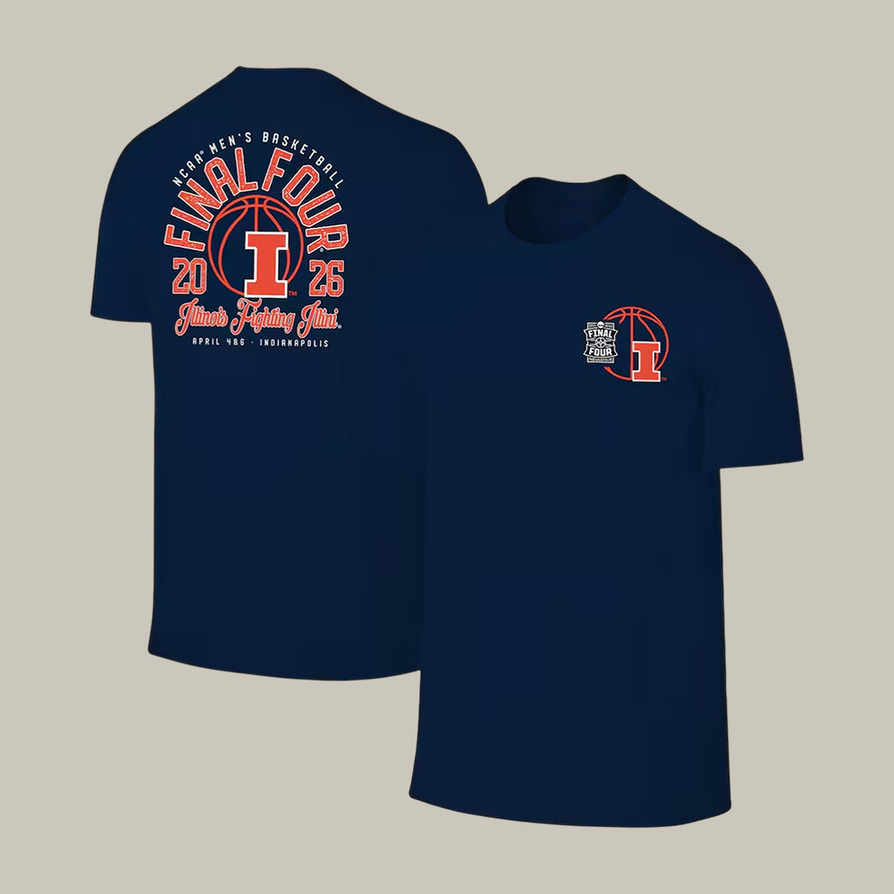 Illinois Fighting Illini NCAA Men's Basketball T-Shirt March Madness Bracket Shirt Gift Ideas For Fans