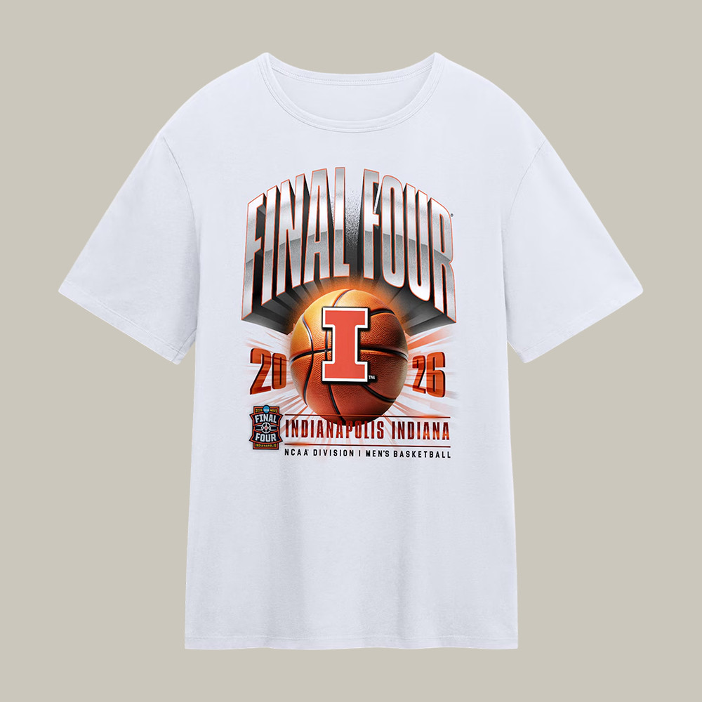 Illinois Fighting Illini NCAA Men's Basketball T-Shirt March Madness Final Four Apparel Fans Gear