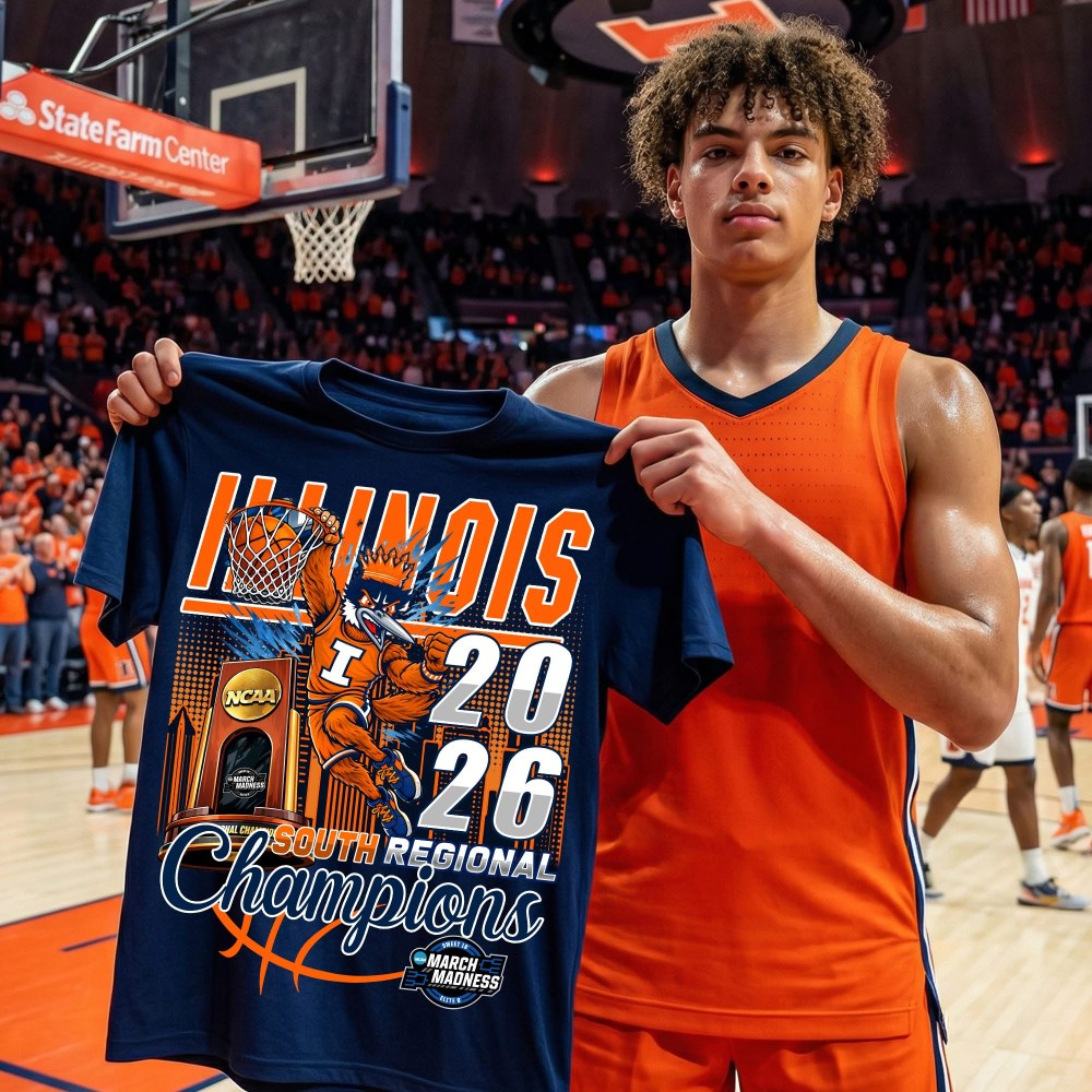 Illinois Fighting Illini's 2026 South Regional Championship T-Shirt Game Day Clothing