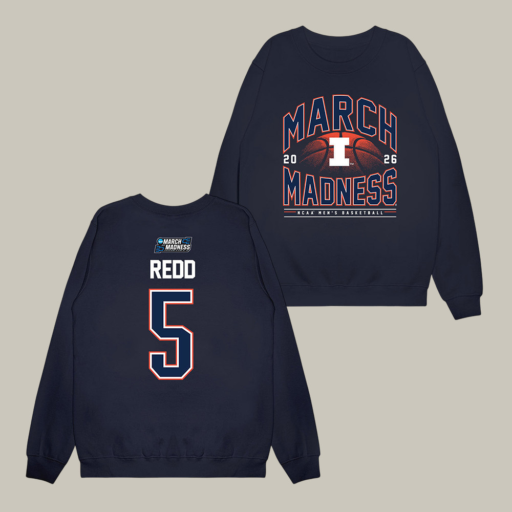 Illinois NCAA Men's Basketball AJ Redd Sweatshirt 2026 March Madness Apparel Present For Mom