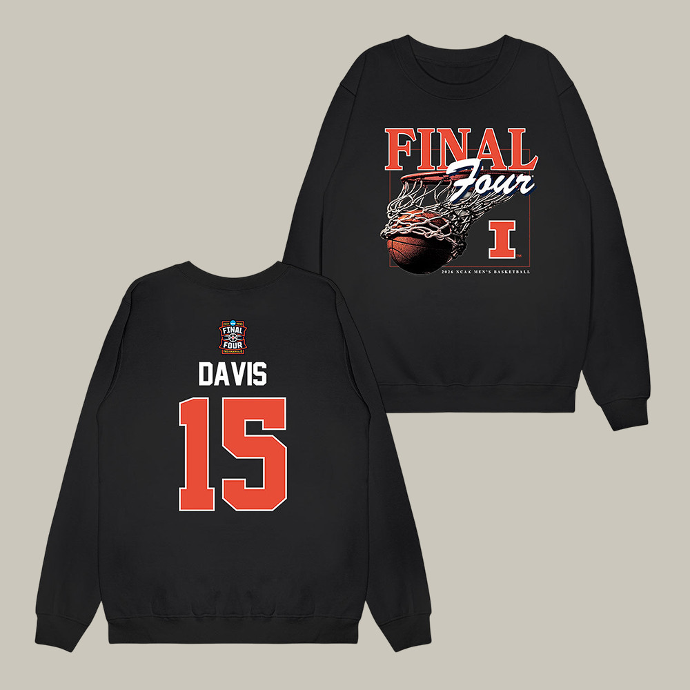 Illinois NCAA Men's Basketball Jake Davis Final Four Sweatshirt Game Day Clothing