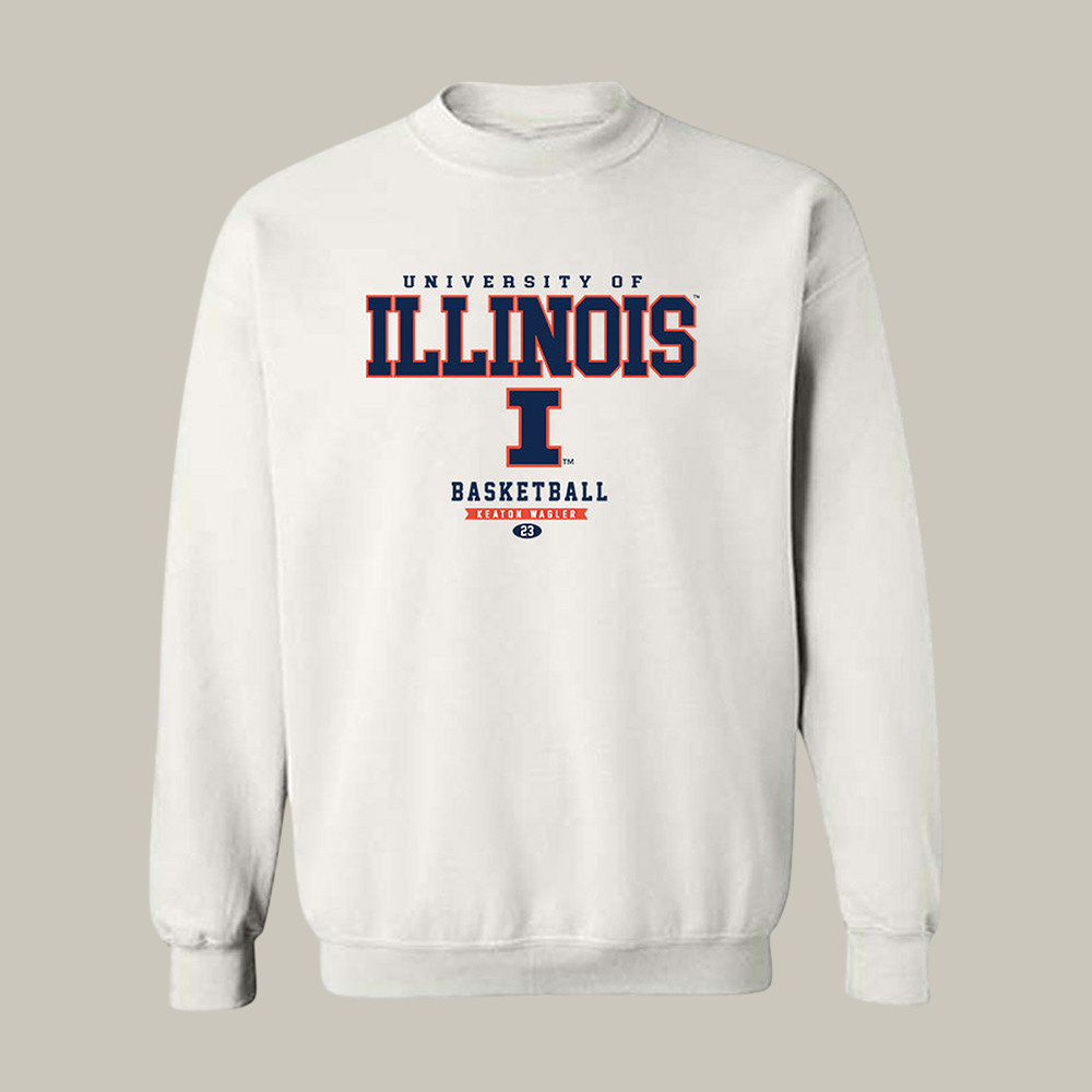 Illinois NCAA Men's Basketball Keaton Wagler Sweatshirt Game Day Clothing Basketball Gear