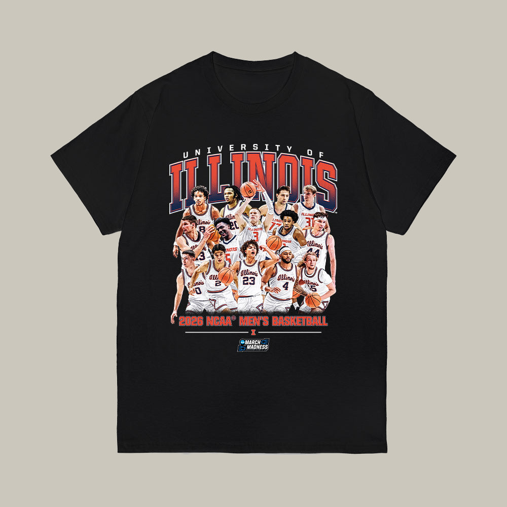 Illinois NCAA Men's Basketball T-Shirt Illinois 2026 March Madness Clothes Best Fan Gear