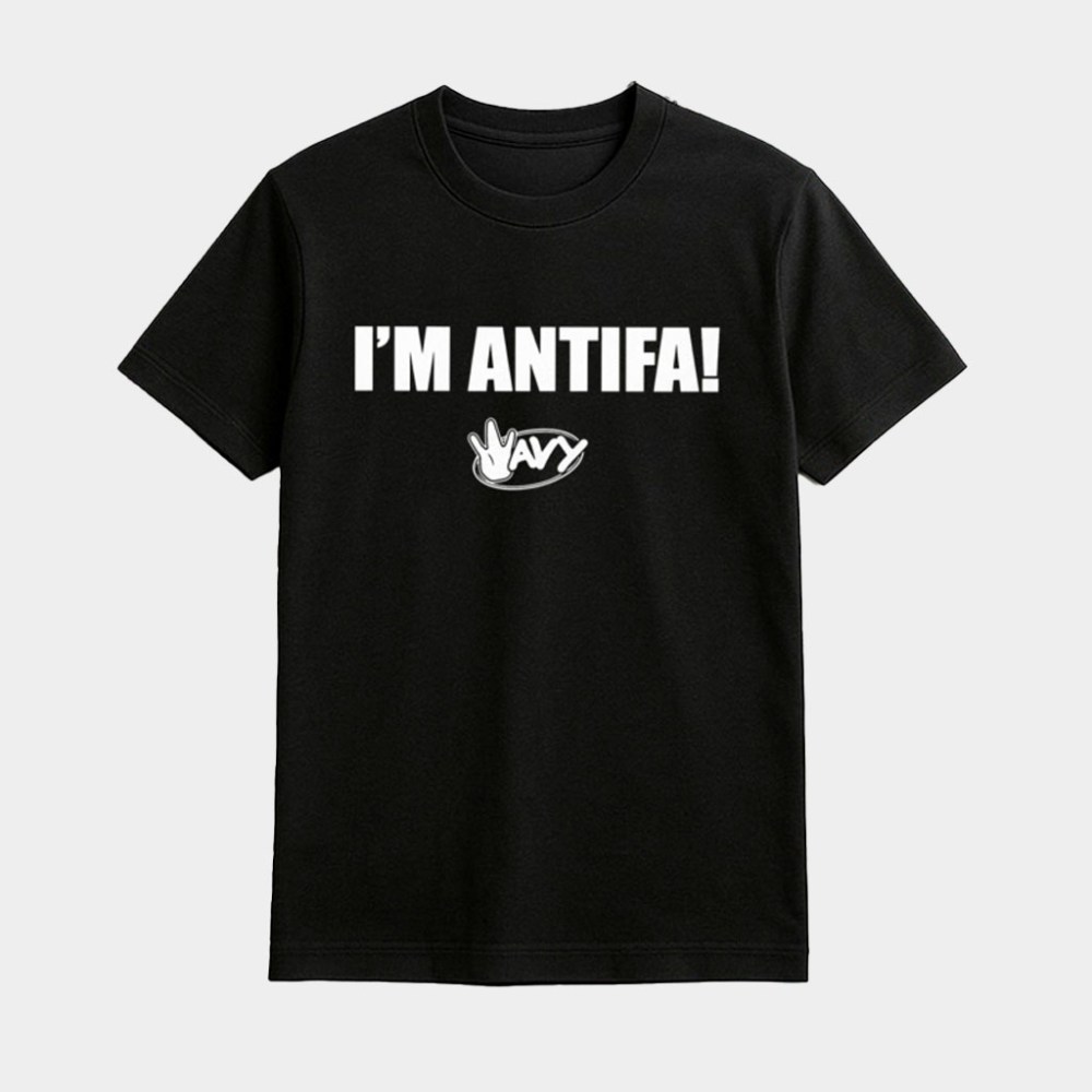 I'm Antifa Wavy Shirt Black Unique Gift For Boyfriend