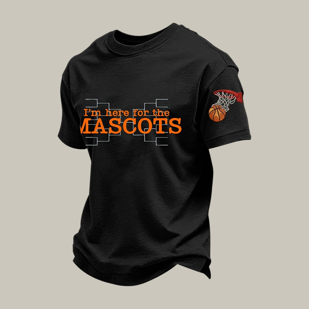 I'm Here For The Mascots T-Shirt Basketball Game Day Shirt Unique Gift For Father's Day