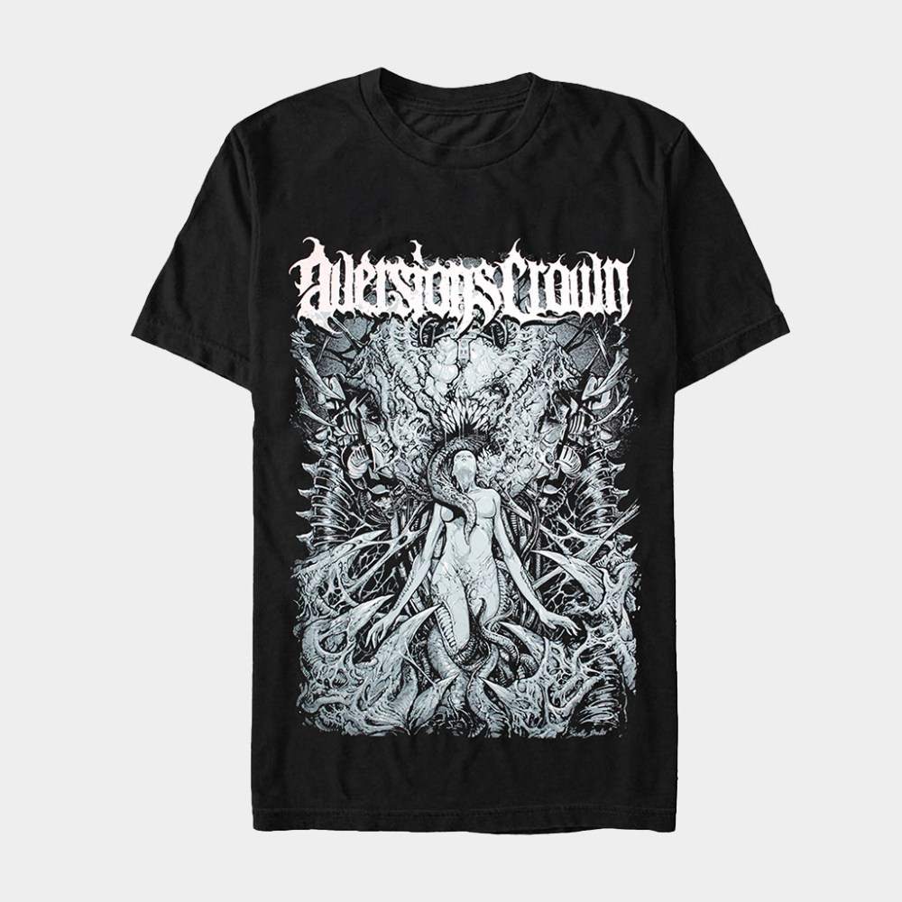 Impericon Merch Aversions Crown Necro T-Shirt Birthday Present For Husband