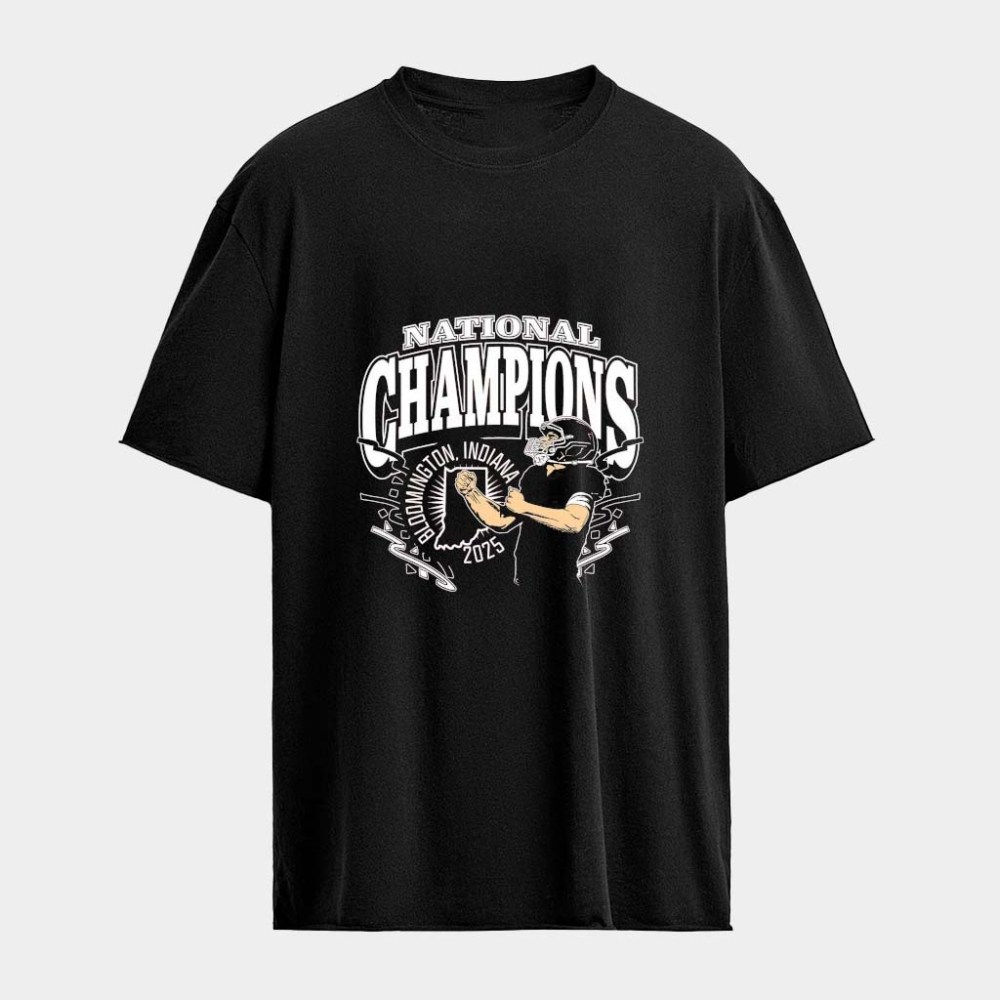 Indiana Hoosiers 2025 National Champions Blooming Player T-Shirt Football Themed Gifts
