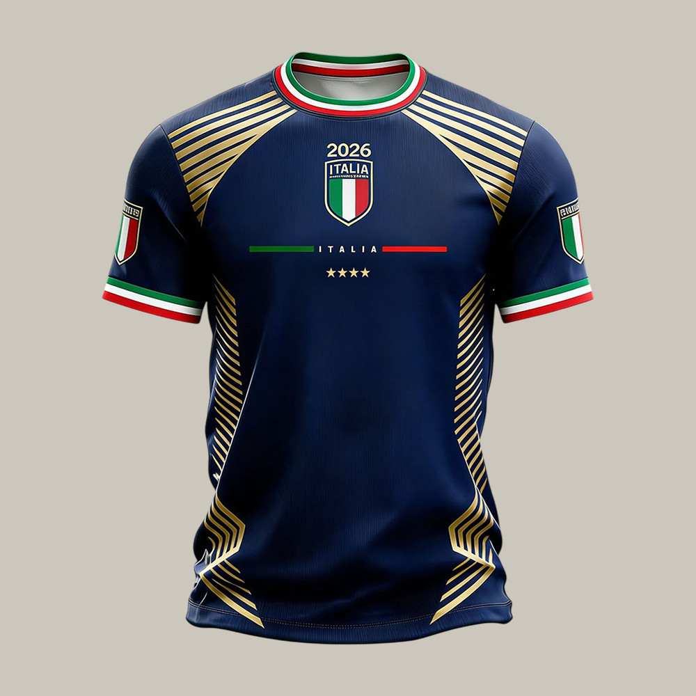 Italy 2026 FIFA World Cup T-Shirt Italian Football Supporter Clothes Fan Gear
