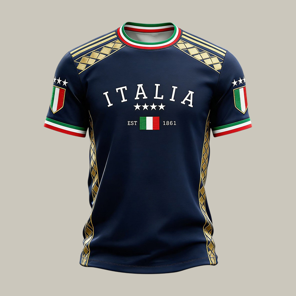 Italy 2026 FIFA World Cup T-Shirt Soccer Clothes Gift For Father's Day