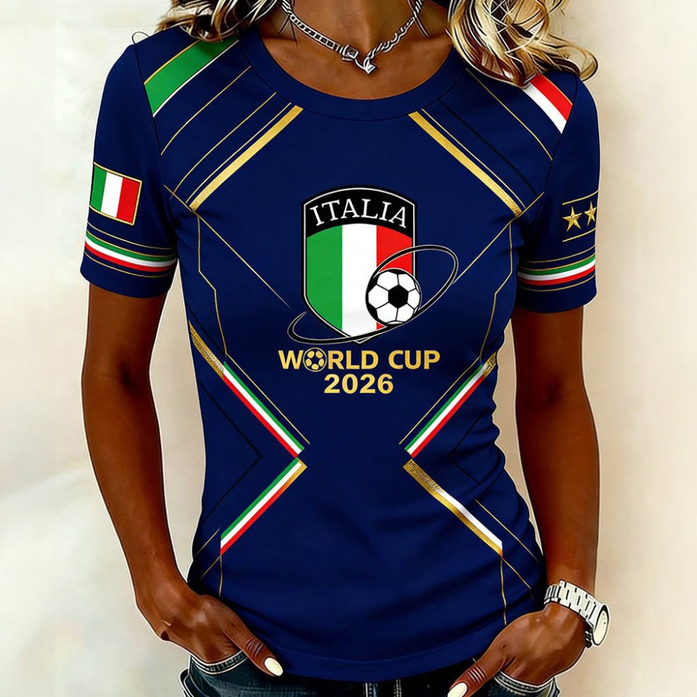 Italy FIFA World Cup 2026 T-Shirt 2026 World Cup Clothes Soccer Lover Gift For Mother