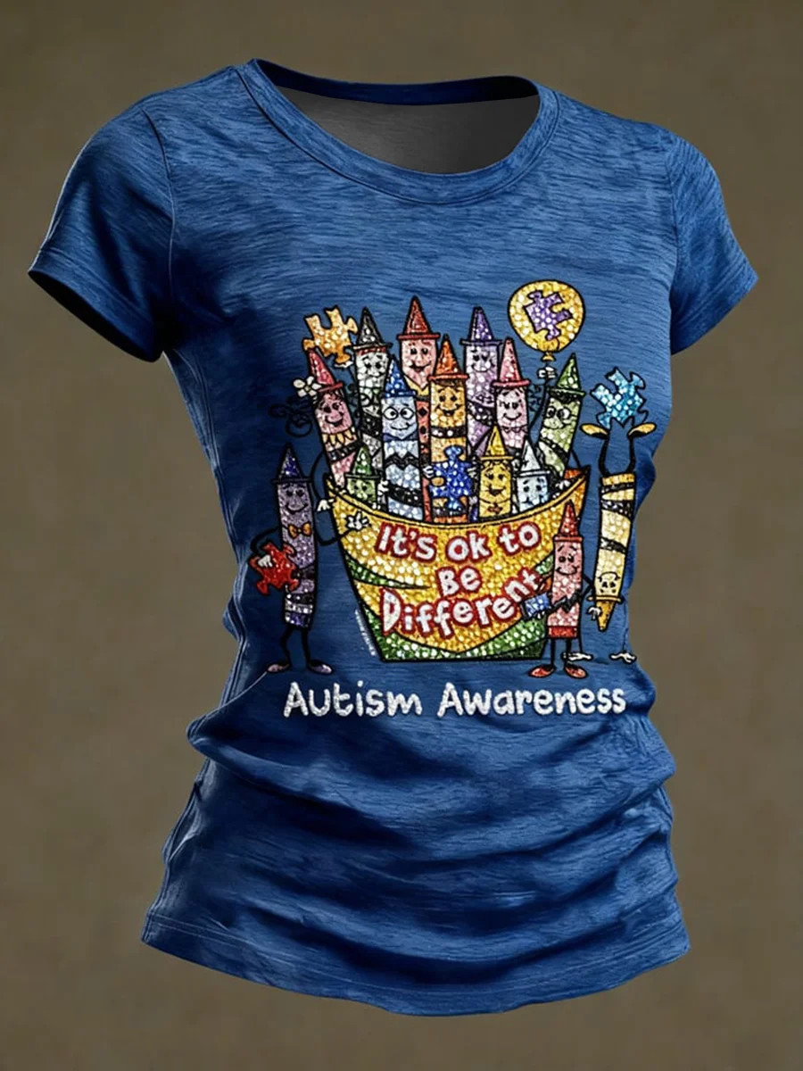 It's Ok To Be Different T-Shirt Autism Awareness Clothing Unique Gift For All