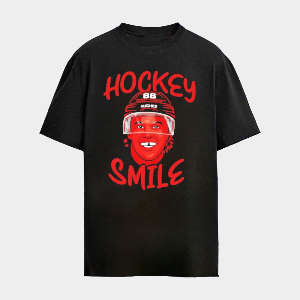 Jack Hughes Shirt USA Hockey Gold Medal Merch Hockey Smile T-Shirt Winter Olympics 2026 Merch