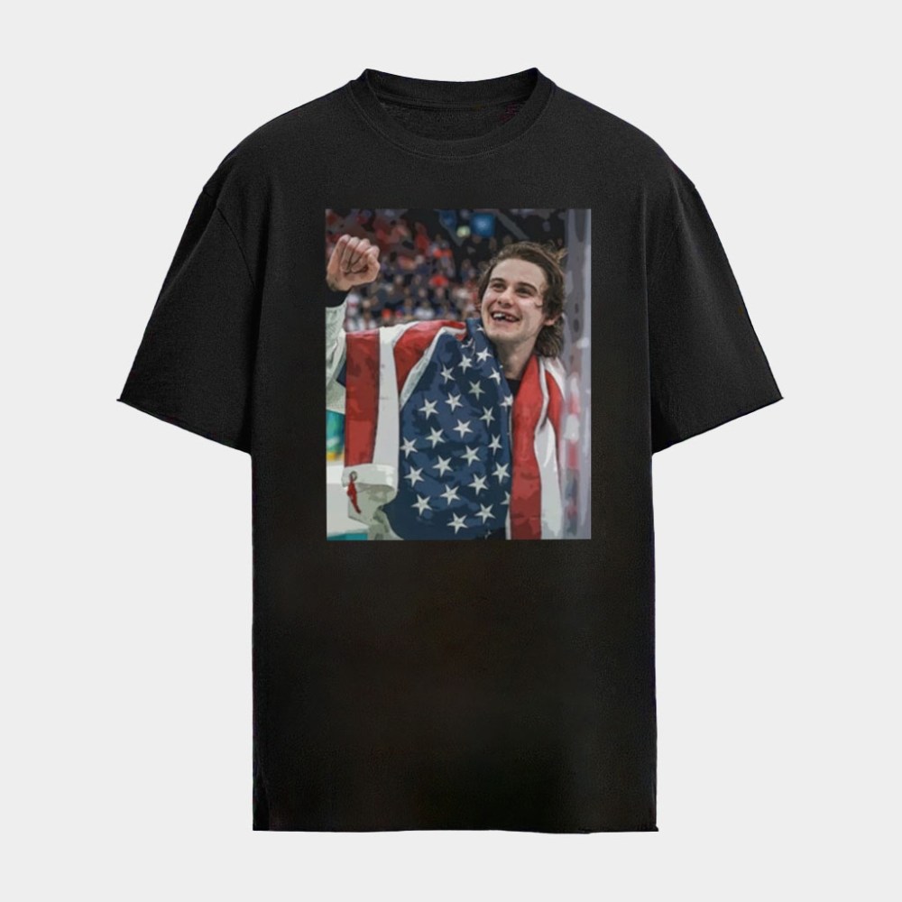 Jack Hughes Shirt USA Hockey Gold Medal Merch Jack Hughes USA Champions Merch Winter Olympics 2026