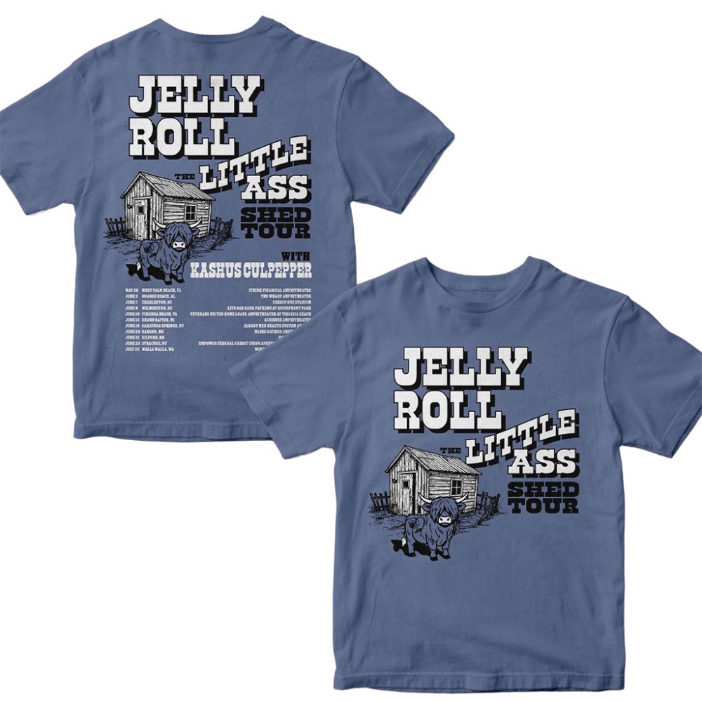 Jelly Roll The Little Ass Shed Tour 2026 T-Shirt North American Schedule Dates Shirt Fan Merch
