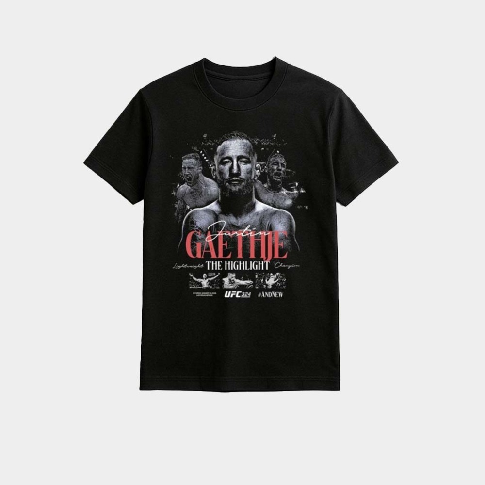 Justin Gaethje UFC 324 Interim Lightweight Champion Shirt Gift Ideas For Son