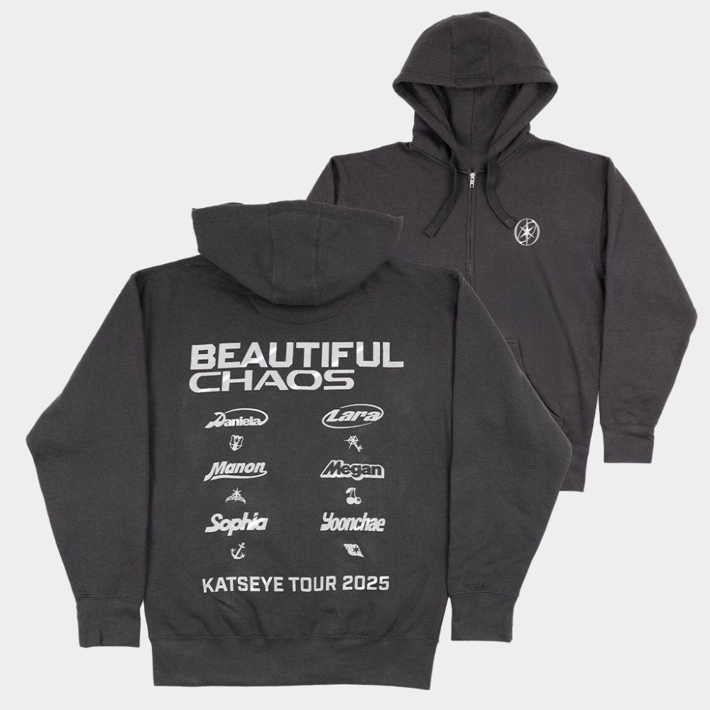 Katseye Merch Beautiful Chaos Zip Up Hoodie Katseye Tour 2025 Hoodie Gifts For Fans