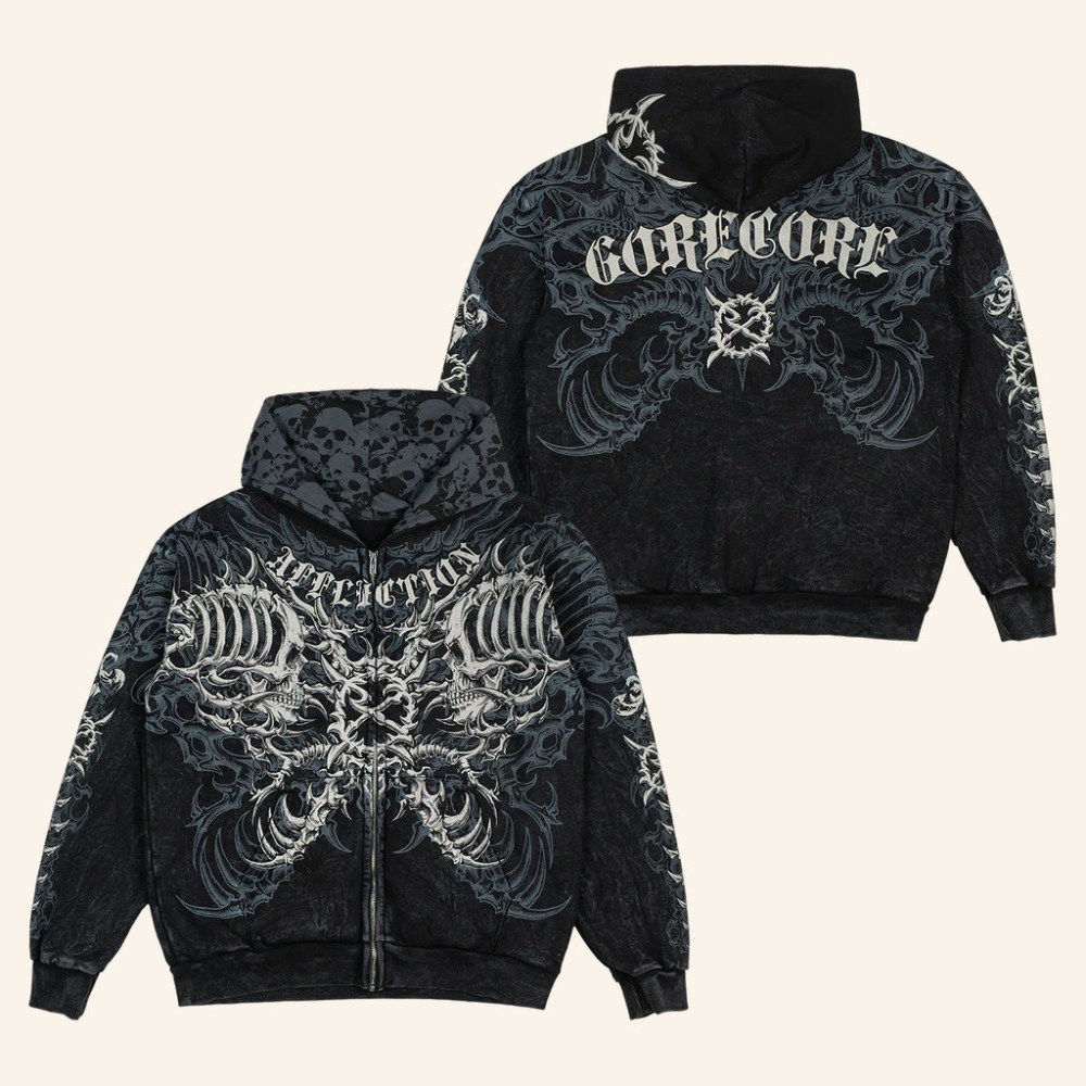 Ken Carson Merch Gorecore Lament Zip Up Hoodie Gifts For Rapper Fans
