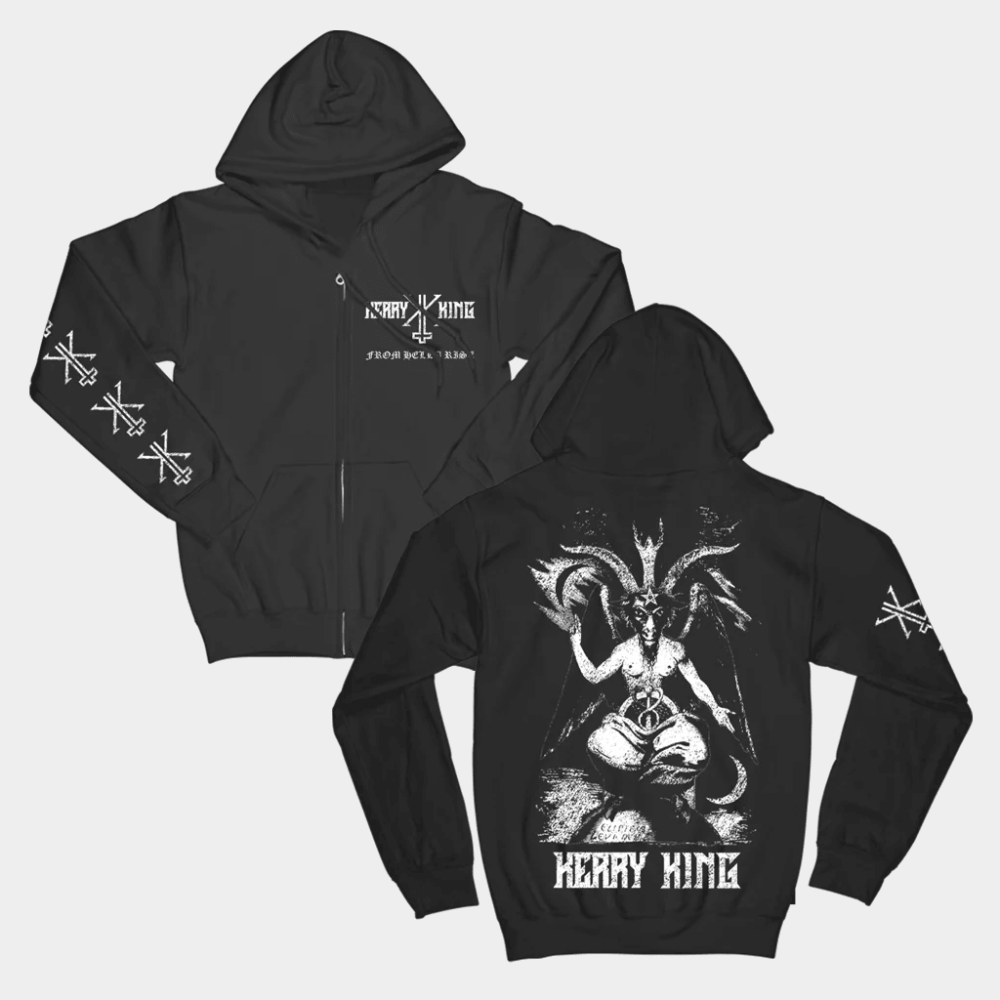 Kerry King Merch Baphomet Zip Hoodie Kerry King Apparel Best Gifts For Music Lovers