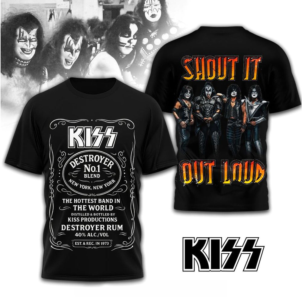 Kiss Shout It Out Loud T-Shirt Kiss Merch Music Gift Ideas For Guys