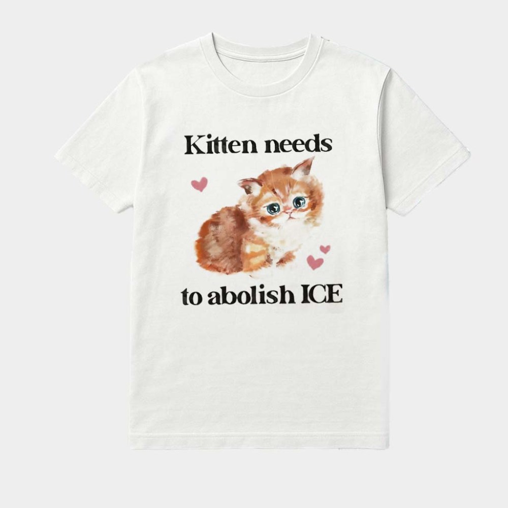 Kitten Needs To Abolish Ice Cartoon Shirt Meaningful Gifts For Dad Birthday