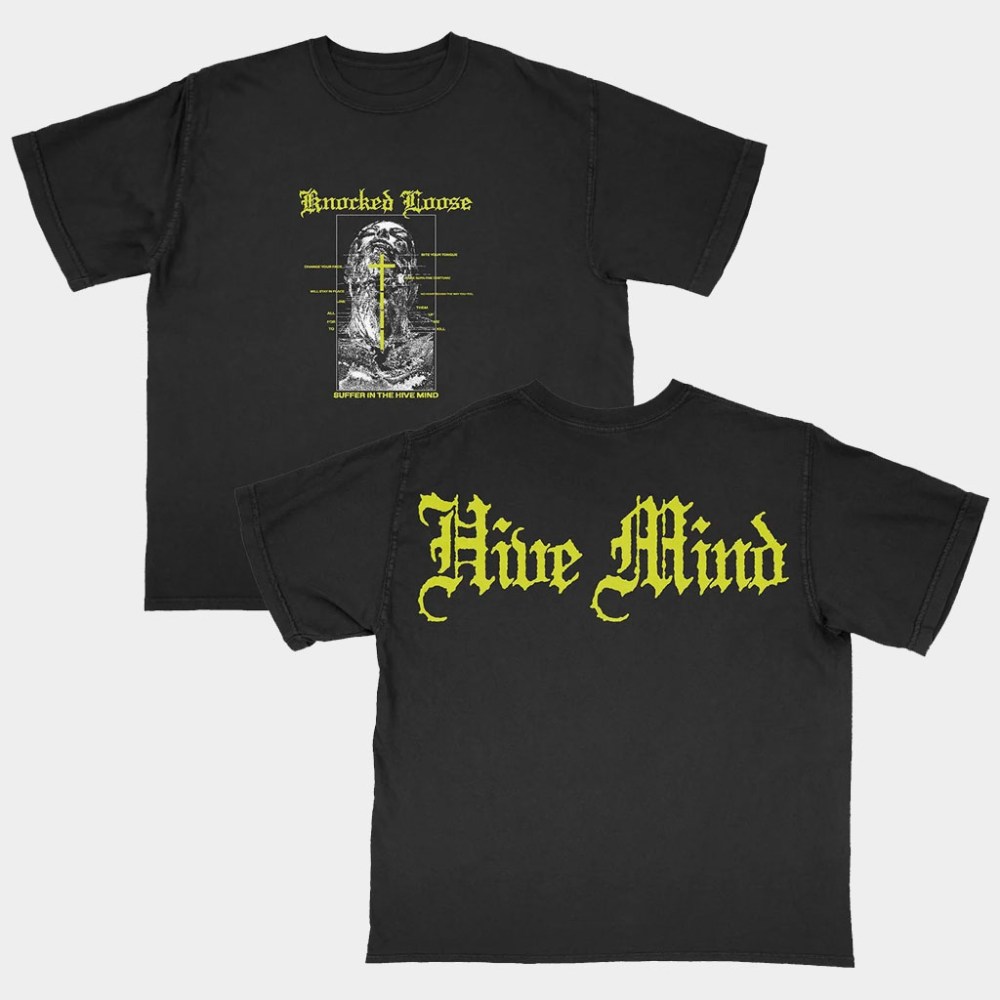 Knocked Loose Merch Hive Mind Black T-Shirt Presents For Music Lovers