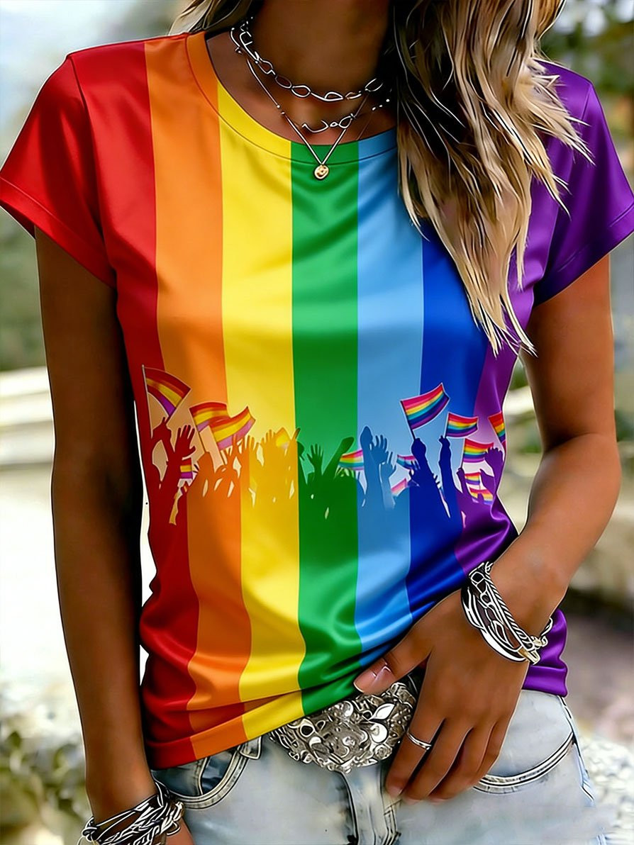 LGBTQ Pride Rainbow T-Shirt Gay Month Clothing Best Gift For Supporters