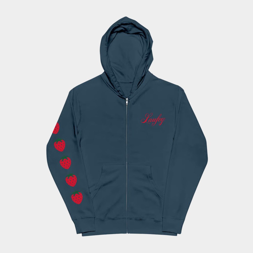 Laufey Merch Strawberry Zip Hoodie Birthday Gifts Ideas For Sisters