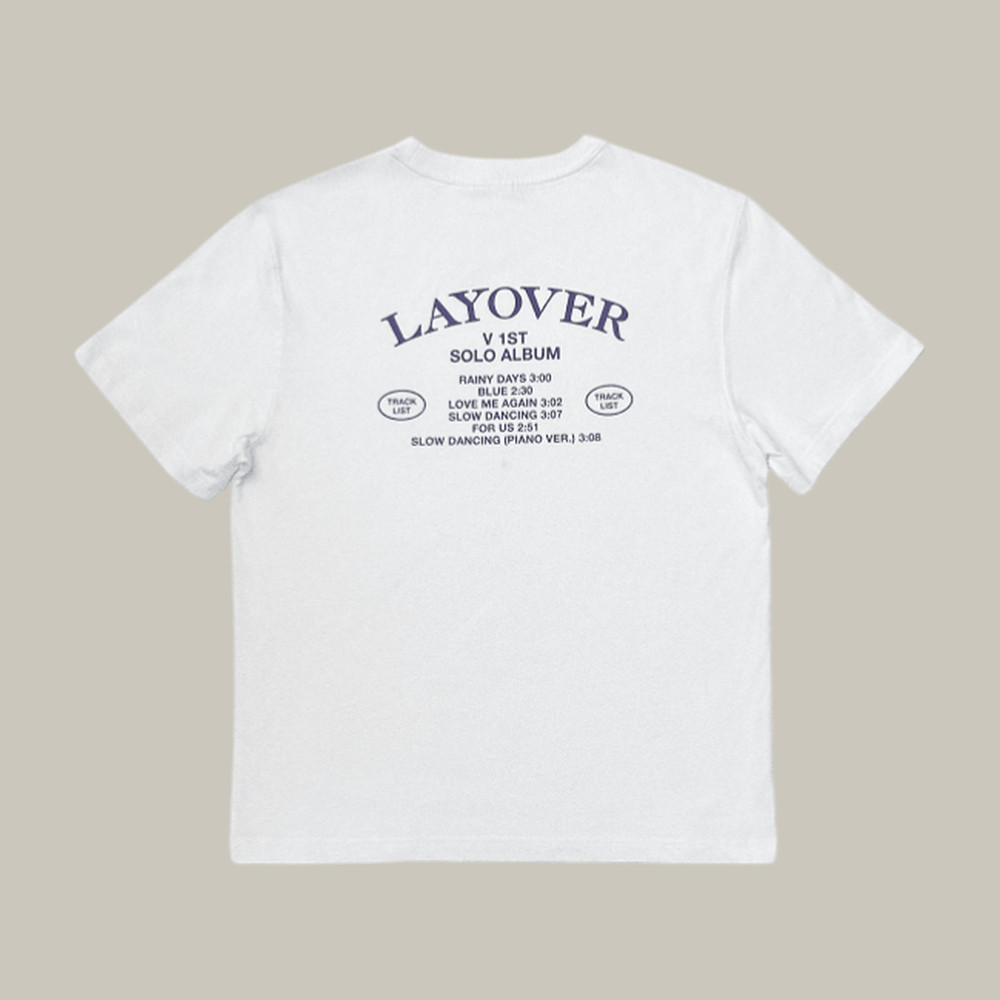 Layover V 1st Solo Album T-Shirt BTS Merch Kpop Music Lover Gift For V Fans