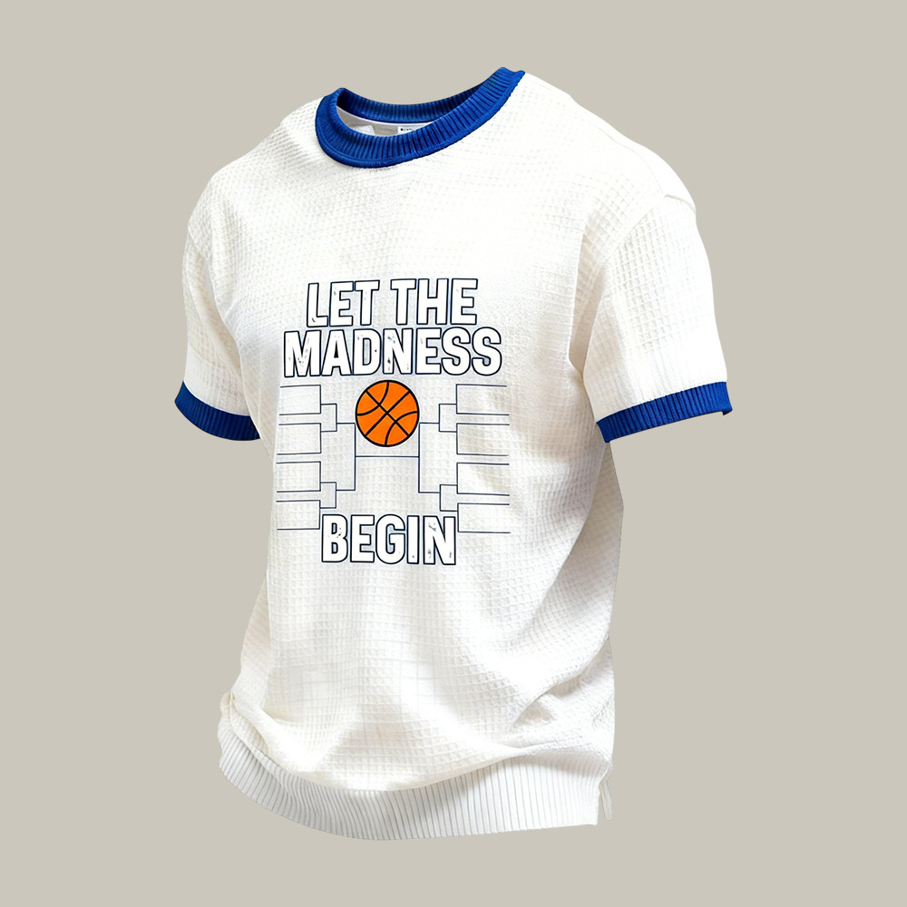 Let The Madness Begin Basketball T-Shirt Game Day Shirt Basketball Lover Gift For Dad