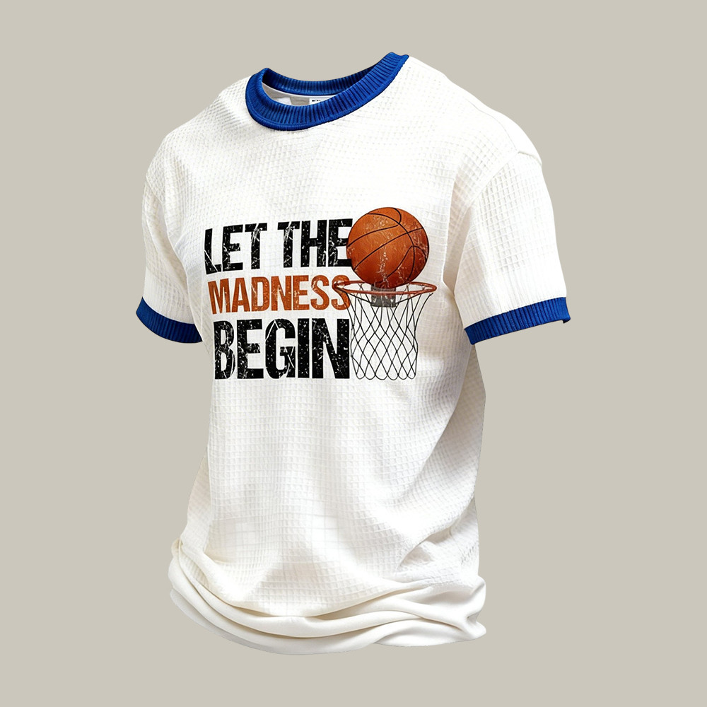 Let The Madness Begin Basketball T-Shirt Game Day Shirt Father's Day Gift For Husband