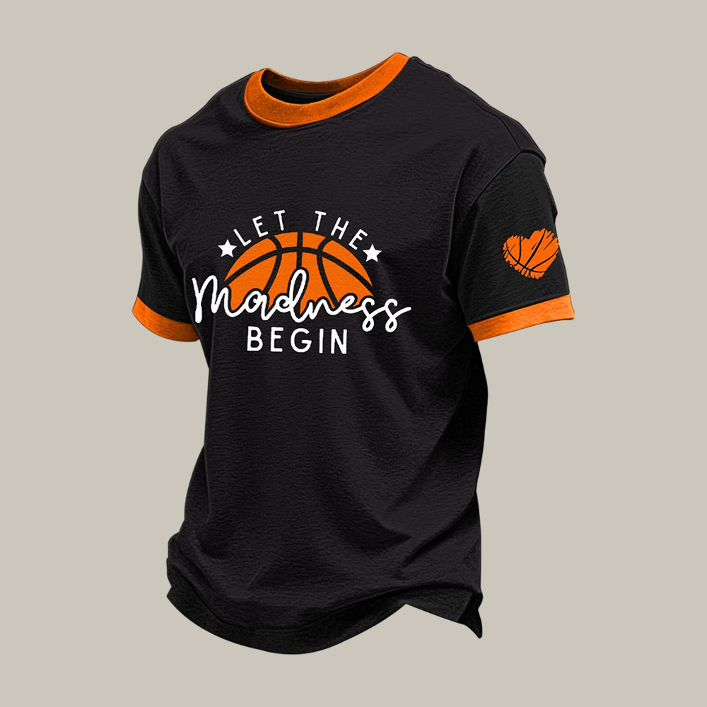 Let The Madness Begin Basketball T-Shirt Game Day Shirt Unique Gift For Dad Birthday
