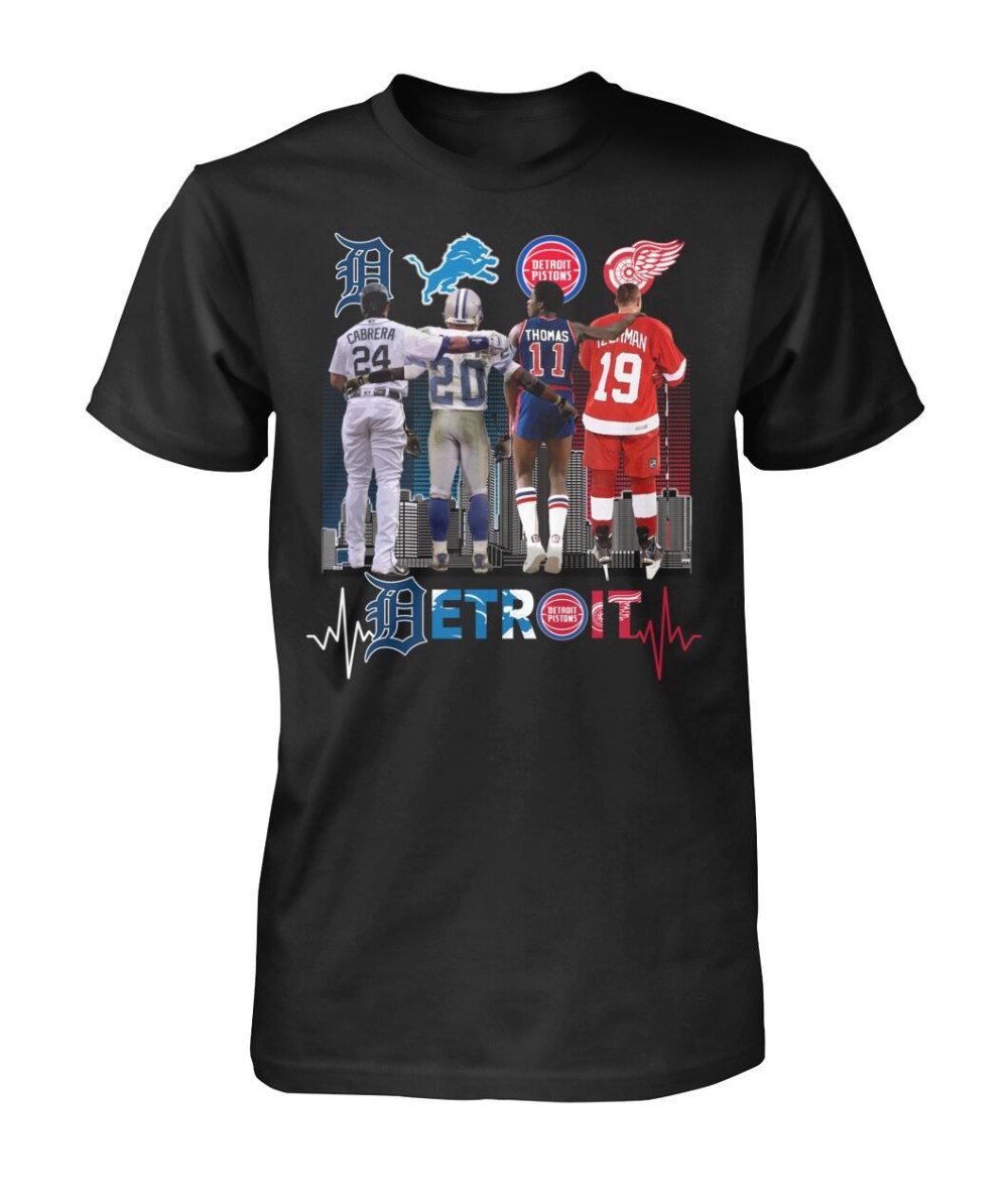 Lions Tigers Red Wings Pistons Michigan Multi Sport Mashup T-Shirt Game Day Clothing Sport Dad Gift