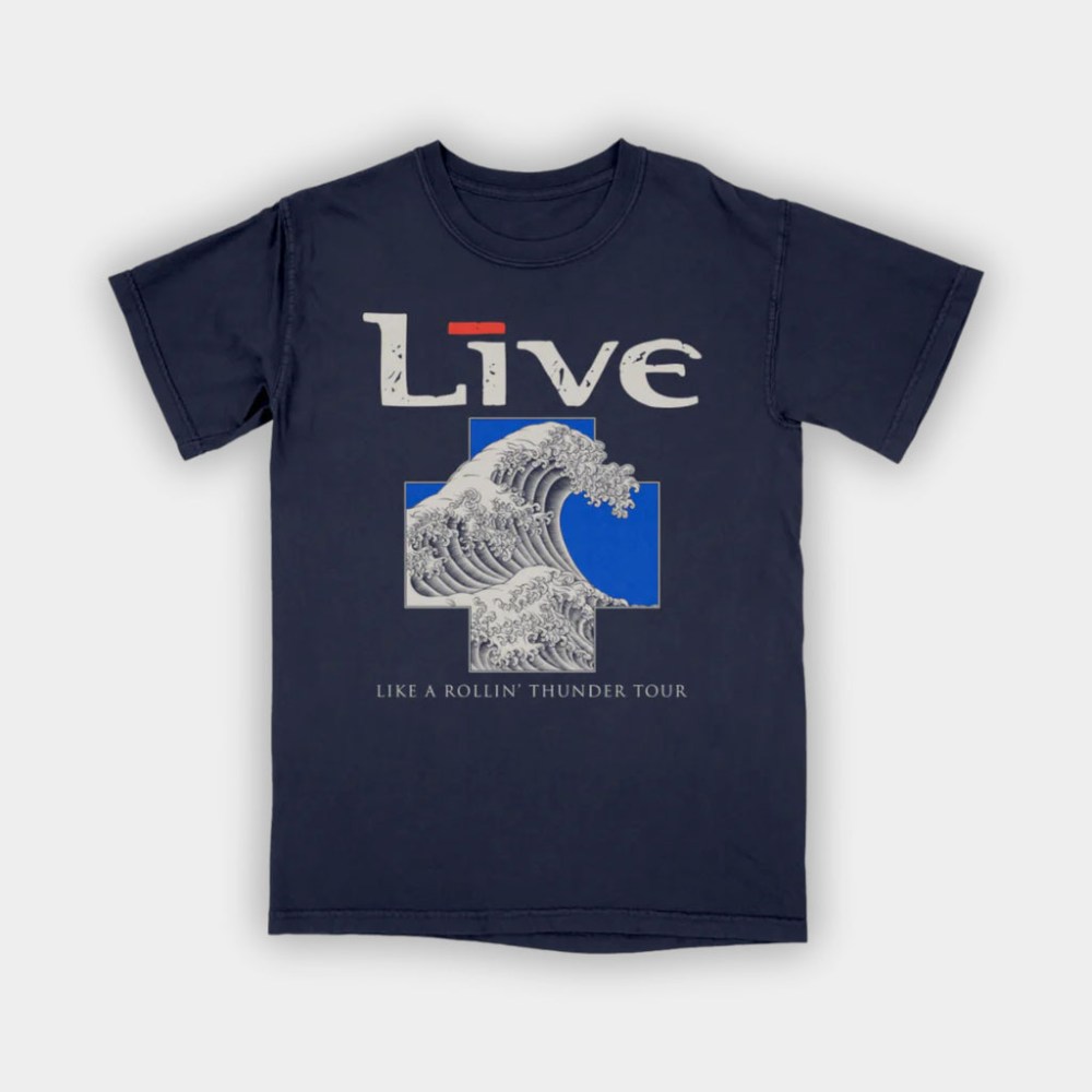 Live The Band Merch 2026 Live Waves T-Shirt Like A Rollin Thunder Tour Shirt Birthday Present For Him