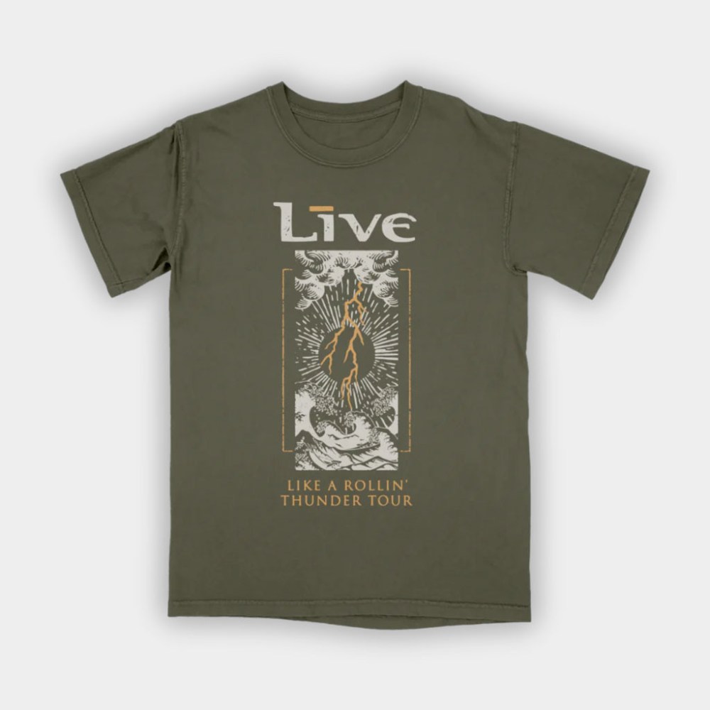 Live The Band Merch 2026 Rollin Thunder T-Shirt Live Fan Apparel Gifts For Music Lovers