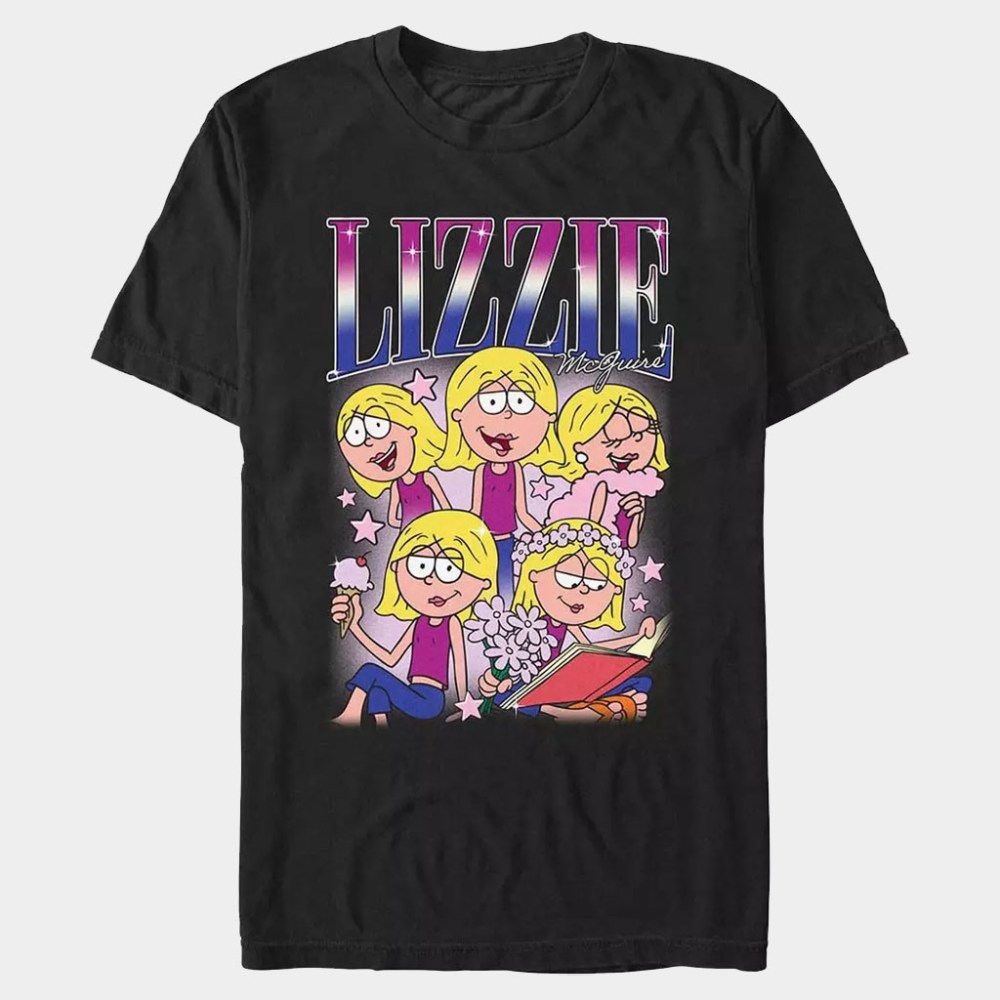 Lizzie Mcguire Merch 2026 D Lizzie Mcguire Collage Black Shirt Gifts For Fans