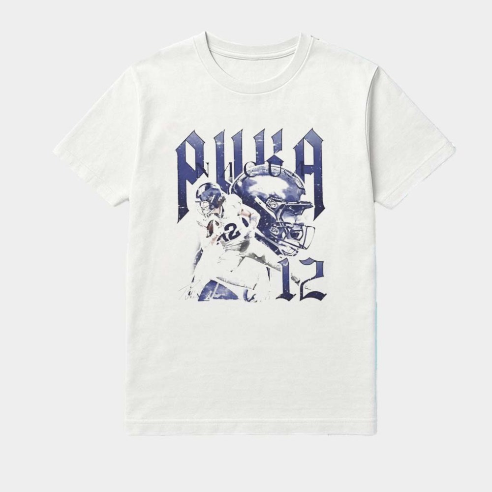 Los Angeles Football Puka Nacua 12 Player Dual Signature Shirt LA Football Merch Fan Gifts