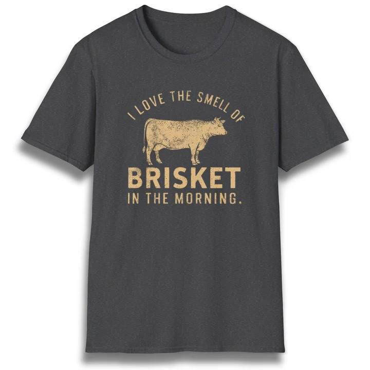 Love The Smell Of Brisket T Shirt Morning Smoke Backyard Graphic Tees Best Gift For Dad