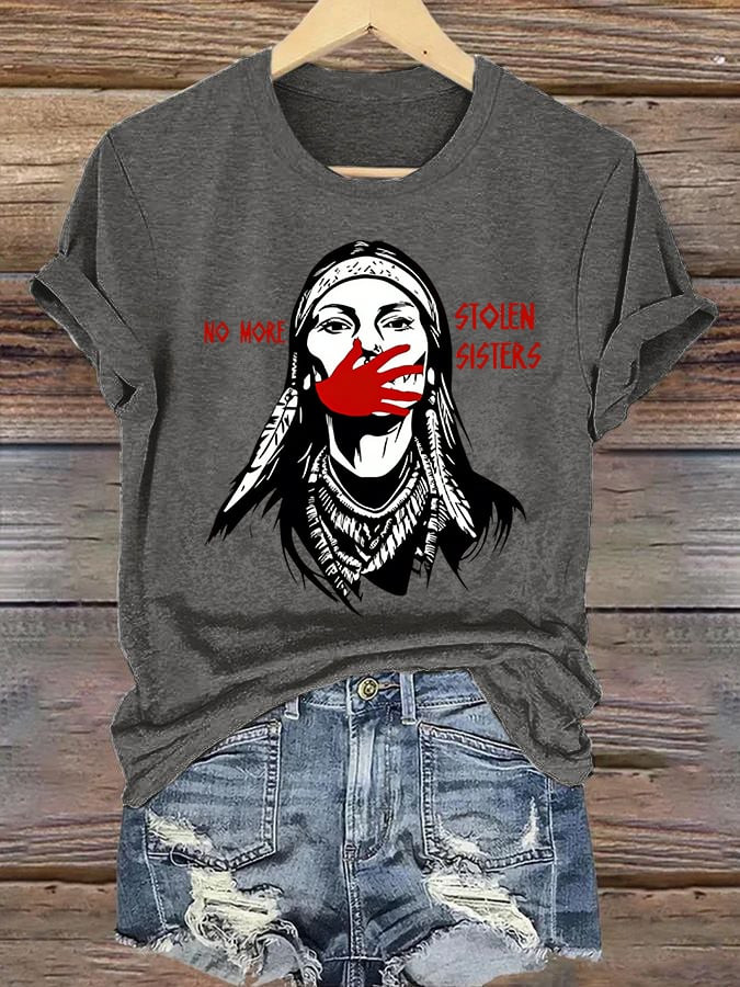 MMIW Awareness No More Stolen Sisters T-Shirt Justice For MMIW Shirt Support Gift For Ferminist