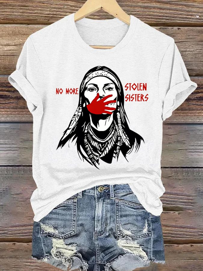 MMIW Awareness No More Stolen Sisters T-Shirt MMIW Awareness Merch Memorial Gift For Sister