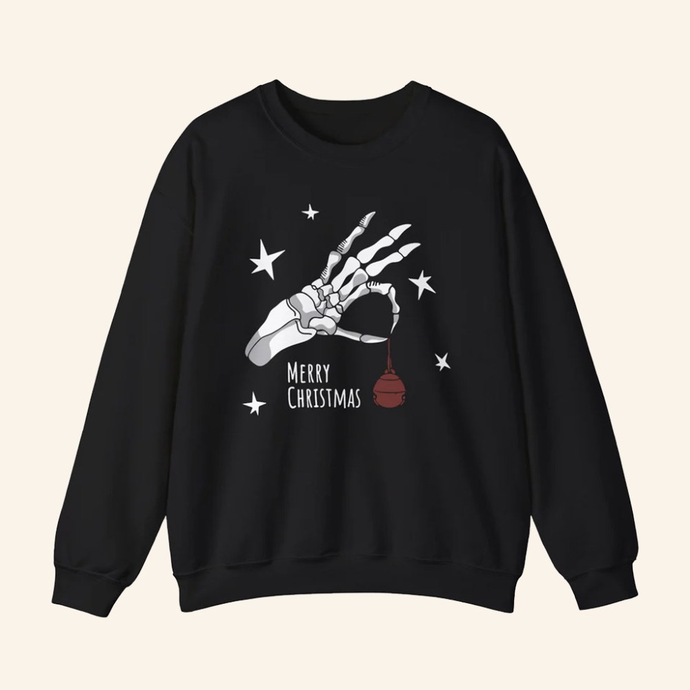 MWMH Merch Skeleton Ornament Merry Christmas Sweatshirt Xmas Gifts For Men