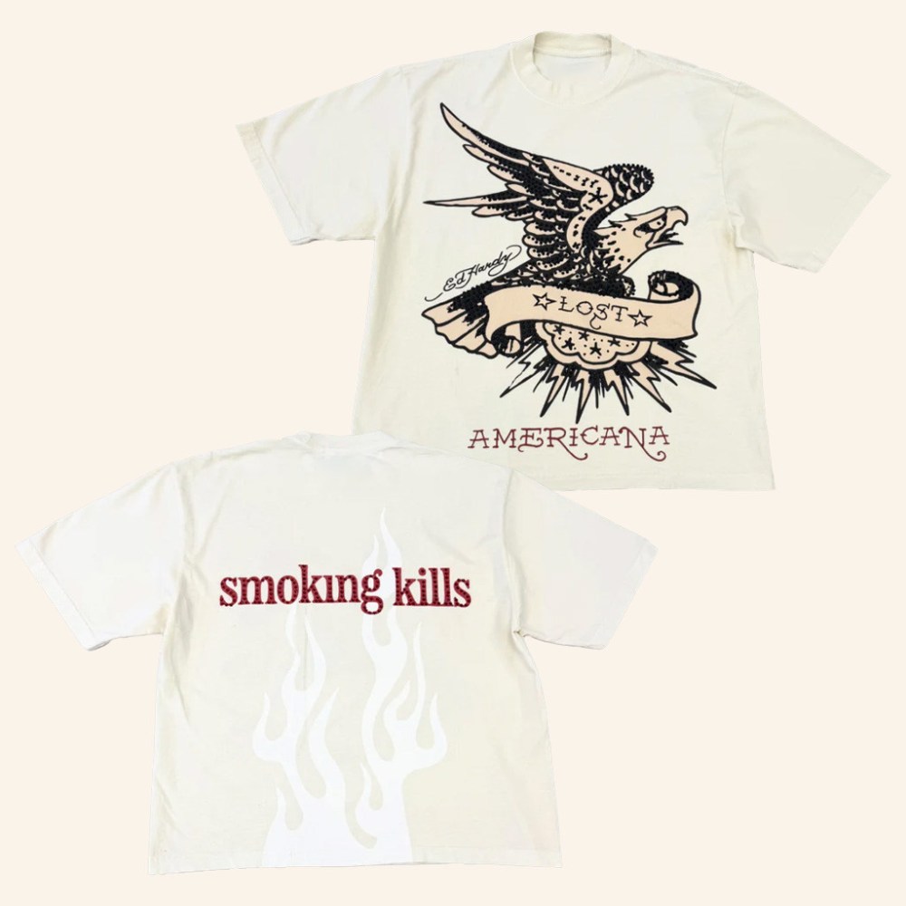 Machine Gun Kelly Merch Lost Eagle T-Shirt MGK x Ed Hardy Apparel Gifts For Father