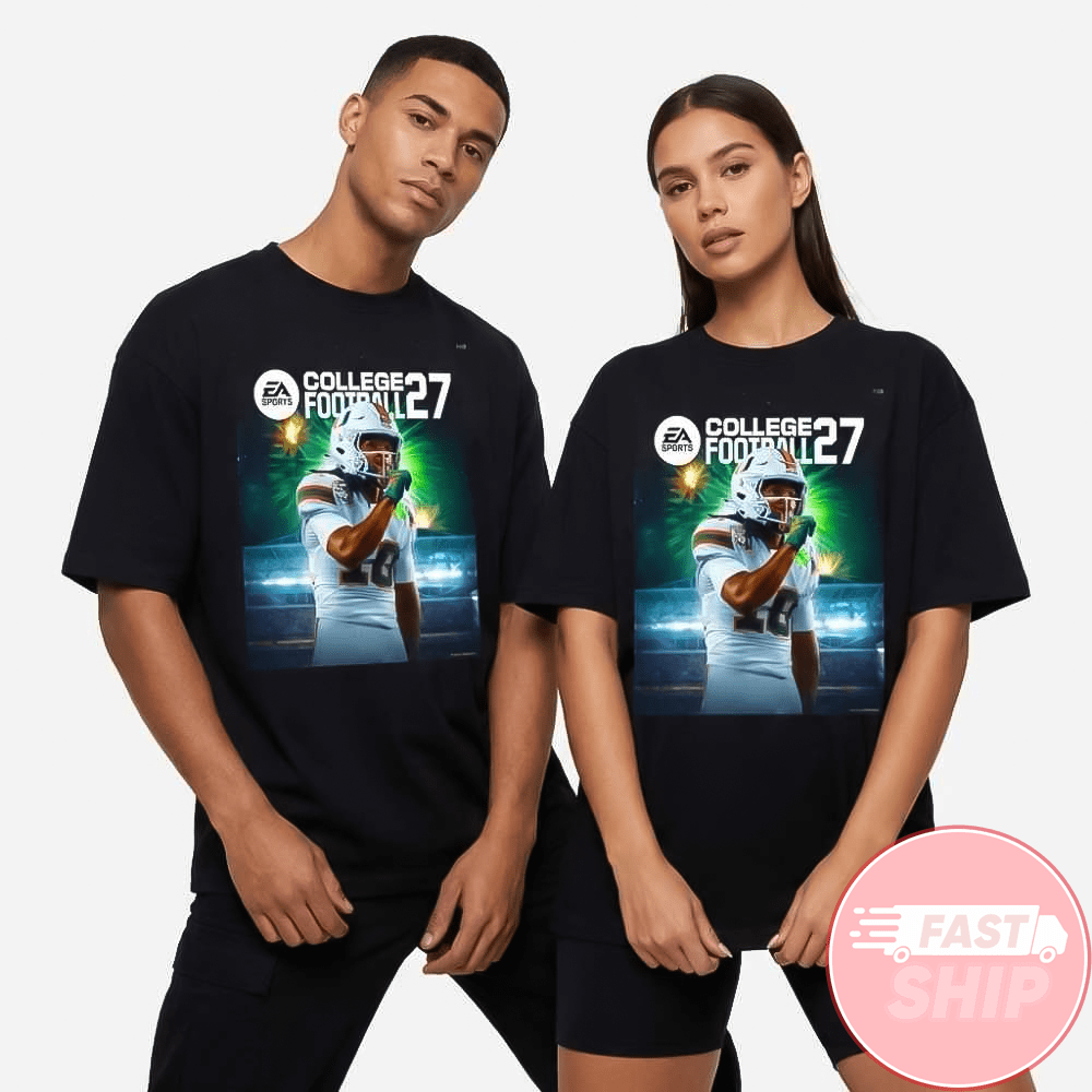 Malachi Toney Miami Hurricanes Freshman Phenom EA Sports College Football 27 Cover Hype Game T-Shirt