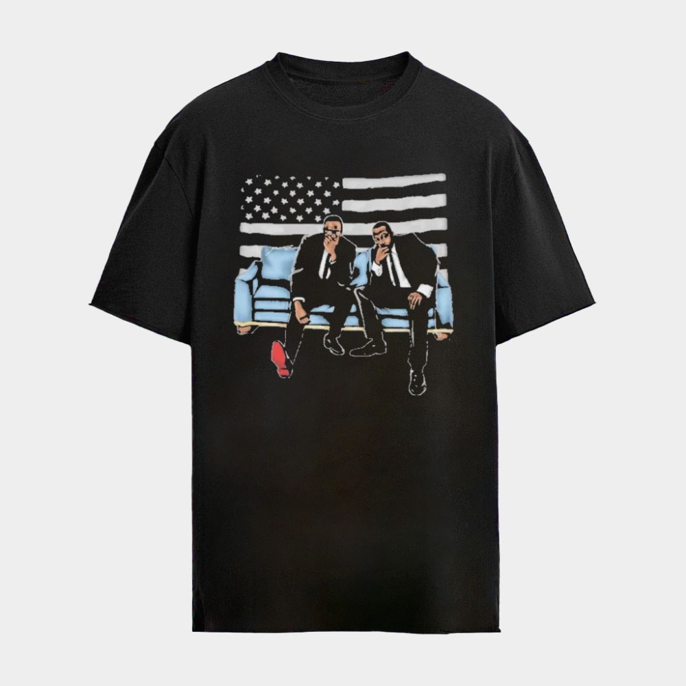 Martin Luther King Malcolm X American Flag Sofa Art Civil Rights Leaders Shirt Gifts For Dad