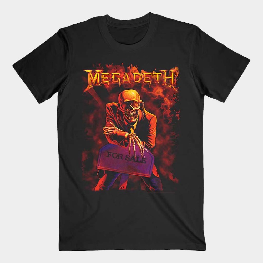 Megadeth Merch Megadeth Black Peace Sells T-Shirt Gifts For Band Fans