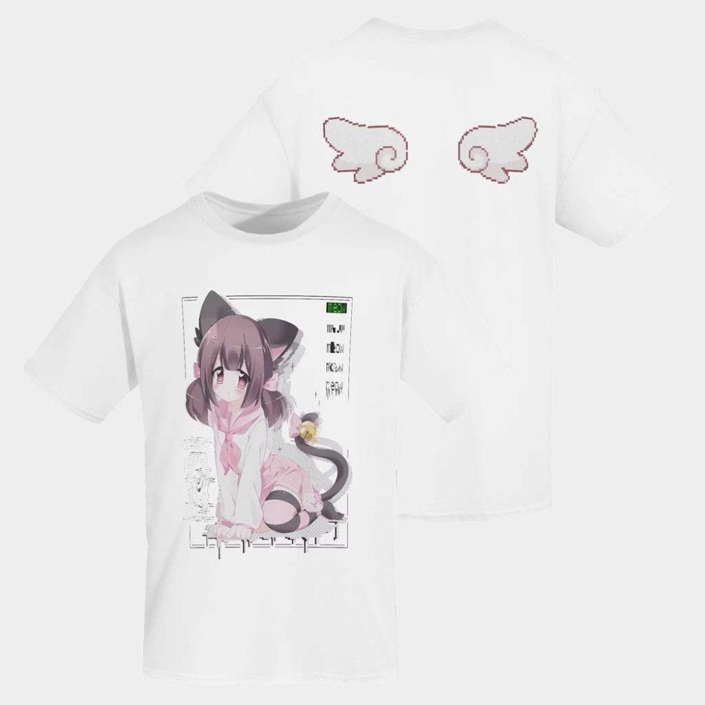 Meowbah Merch Cyber Neko T-Shirt Best Birthday Gift For Girlfriend