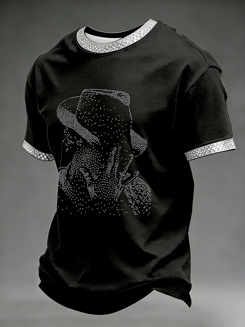 Michael Jackson Glitter Glove T-Shirt Iconic Dance Move Clothing Gift For Michael Jackson Fan