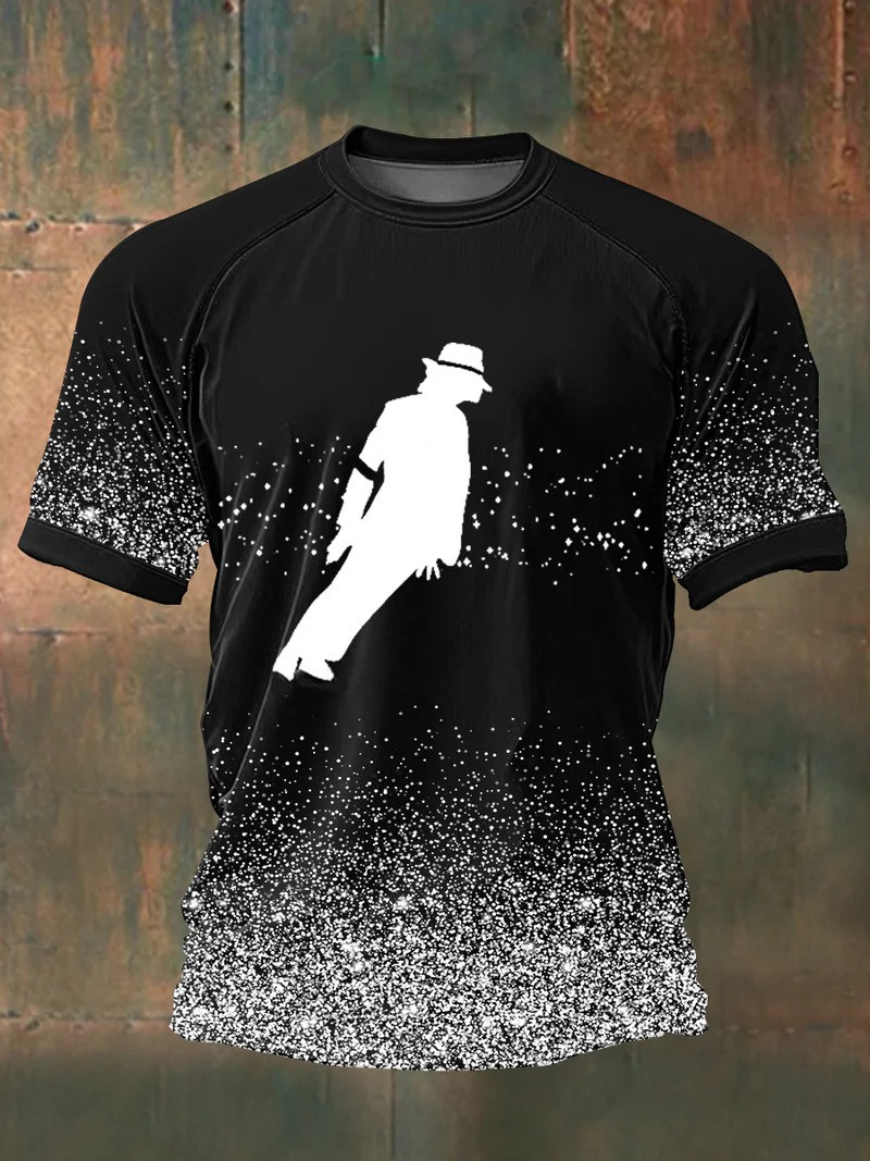 Michael Jackson Moonwalk T-Shirt King Of Pop Dance Move Clothing MJ Fan Gift