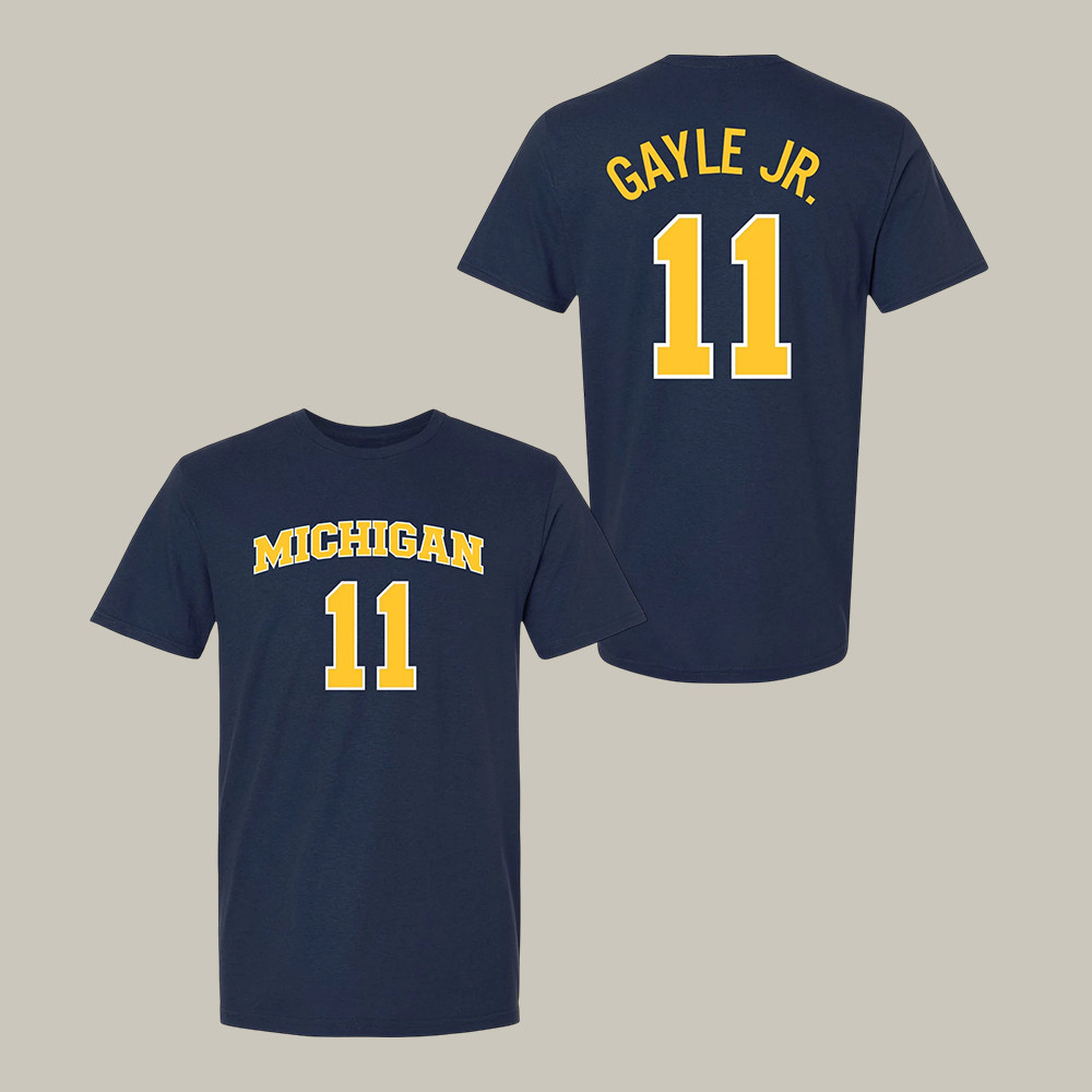 Michigan Wolverines Men's Basketball 11 T-Shirt Michigan March Madness Clothes Fan Gear