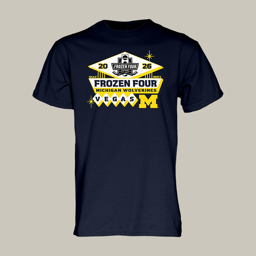 Michigan Wolverines Men's Hockey Frozen Four T-Shirt Game Day Hockey Clothes Fan Gift Idea